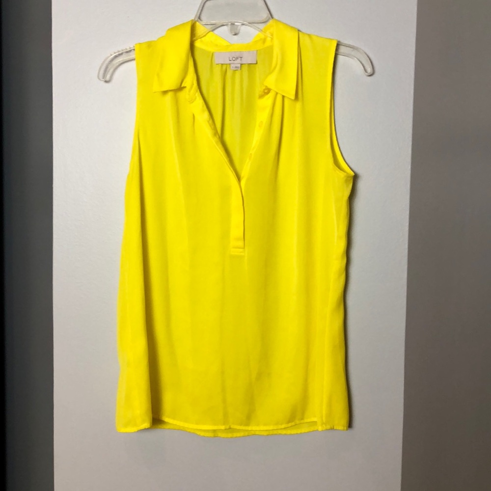 Bright yellow Loft shirt. Breezy and comfortable